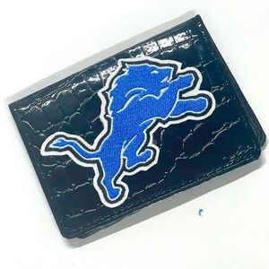 Detroit Lions Black Crocodile Pattern Wallet